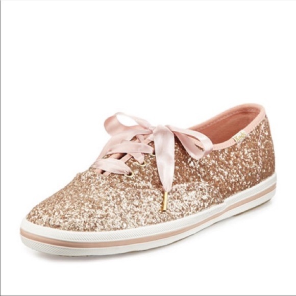 kate spade Shoes - Rose Gold Kate Spade Keds